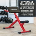 thumbnail image 2 of Synergee Roman Chair. Red Coated Steel Hyperextension Machine. GHD Ab Bench for Lower Back Workout, Hyper Exercises., 2 of 6