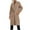 Khaki, variant on ZQUUVOU Women's Fall Winter Long Pea Coat Notch One Button Trench Coat Fleece Warm Overcoat Long Jacket with Pocket Black