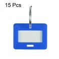 thumbnail image 2 of Uxcell 28x22mm Plastic Key Tags with Split Keyring Blue 15 Count, 2 of 4