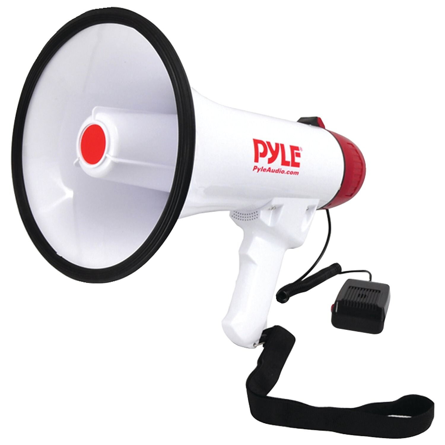UZI Megaphone 50 Watt Siren Recordable Adjustable 13 1/2" Black ABS UZI-MP-50W 