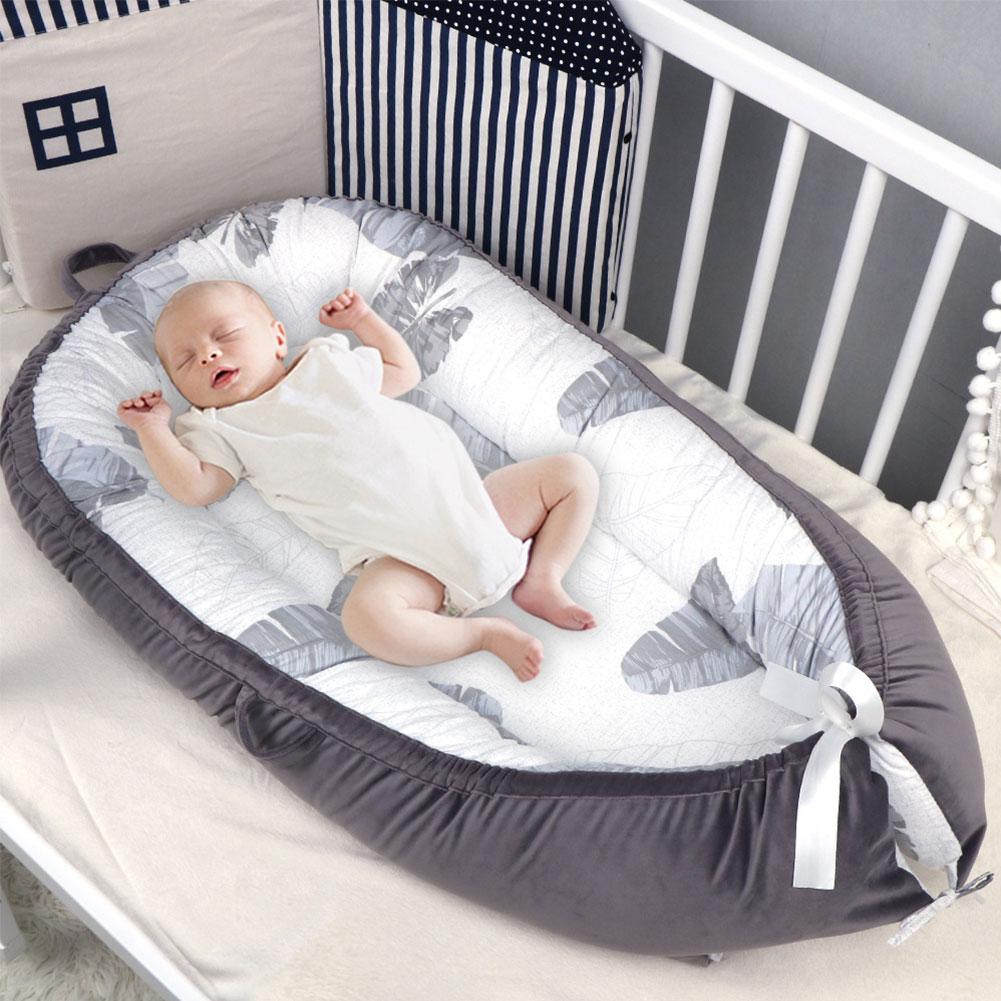 NIDONE Baby Recliner pod Breathable Cotton Sleeping Crib Removable Portable Pillow pad Newborn Bed 4
