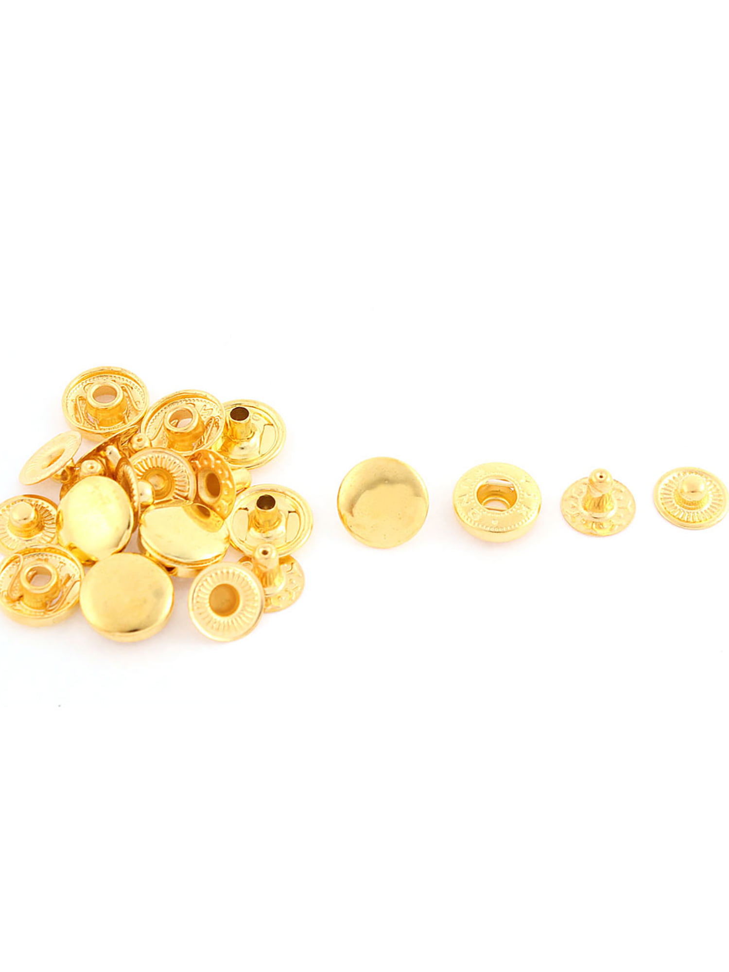 1/2" Gold Tone Metal Sewing on Buttons 8 Pcs #B127 