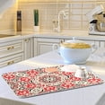 thumbnail image 5 of FREEAMG Dish Drying Mat Red Flower Pattern Absorbent Drying Pad Kitchen Heat Resistant Countertop Protector 16"× 18", 5 of 6