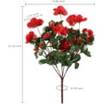 thumbnail image 2 of Zukuco 6 Bundles Artificial Azalea Faux Outdoor Flowers Plants, Fake Silk Camellia UV Resistant for Outside Porch Patio Balcony Garden Yard Home (Red), 2 of 8