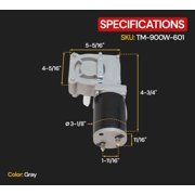 900W 60:1 Tarp Motor for Dump Truck Tarp Systems with Chrome Cover 12VDC / 50 AMPS / 60 RPM