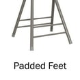 Trademark Home 24Inch Backless Folding Bar Stool, Gray, Set of 2
