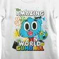 thumbnail image 2 of The Amazing World of Gumball Gumball Watterson making art, pencil globe, the amazing world of gumball text font on White Short Sleeve Adult T-Shirt-XL, 2 of 4