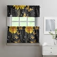 thumbnail image 2 of Farmhouse Country Curtains 24 Inch - 3 Panel Bohemian Floral Set with Vintage Rustic Design, Kitchen Window Drapes, 2 of 6