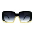 thumbnail image 2 of Womens Mod Luxury Squared Chic Plastic Fashion Sunglasses Black Smoke, 2 of 4
