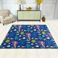 thumbnail image 3 of Coolnut Underwater Mermaids Fishes Lightweight Carpet Mats, 5'3" x 4' Area Soft Rugs, Floor Mat Rug Home Decoration for Kids Room Living Room, 63"x 48", 3 of 6