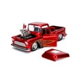 thumbnail image 2 of 1955 Chevrolet Stepside Pickup Truck with Blower Candy Red with Flames \Just Trucks\" Series 1/24 Diecast Model Car by Jada", 2 of 4