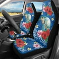 thumbnail image 2 of ZIATUBLE Vintage Flower Print Front Seat Cover Set Sea Turtle Cars Front Seat Protectors Cover 2 Piece Auto Interior Accessories Dust Resistant Vehicle Seat Protectors Fit for Car Truck SUV, 2 of 7