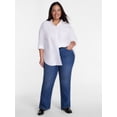 thumbnail image 2 of Terra & Sky Women's Plus Signature Denim Bootcut, Sizes 28W,28WL,28WS, 2 of 6