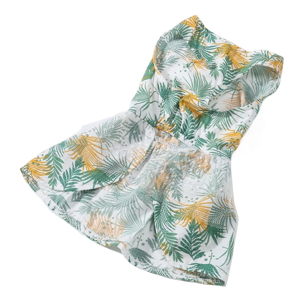 Vestido de Perro para Niña Patrón de Hojas Lindo Vestido de Princesa para Perro para Fiesta Vestido de Verano para Mascotas Pequeñas Perros Cachorros Gatos Disfraces de ANGGREK Otros