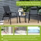 thumbnail image 5 of Set de 3 Muebles de Exterior Costway Mesa Baja Vidrio Templado y 2 Sillas Apilables Negro, 5 of 9