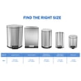 thumbnail image 7 of 7.9 Gallon 30 Liter Trash Can, Round Step On Kitchen Trash Can, Stainless Steel Fingerprint-Proof Garage Can, 7 of 7