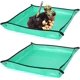 thumbnail image 1 of 1 Uds. Tapete impermeable para jardinería, tapete plegable para plantar flores, 100x100cm, herramientas para macetas, maceta semivegetal para interiores y exteriores (verde), 1 of 1