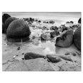 thumbnail image 2 of Moeraki Boulders Black n White - Seashore Photo Canvas Print, 2 of 3