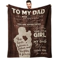 thumbnail image 1 of LHSHID Dad Gifts from Daughter Gifts for Dad from Daughter Blankets Birthday Gifts for Dad from Daughter Best Presents for Dad Father from Daughter Dads Birthday Gifts Ideas 30"x40", 1 of 9