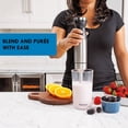thumbnail image 3 of Kenmore Variable Speed Immersion Blender With Food Chopper & Whisk | Hand Blender With Turbo Pulse | Stainless Steel Quad Blades | Handheld Blending Stick | 700mL Beaker & Storage Lid Black & Silver, 3 of 10