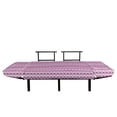 thumbnail image 3 of Polka Dot Futon Couch, Vertical Stripes in Color Shades with Faded Big Polka Dots Pattern Retro Style, Daybed with Metal Frame Upholstered Sofa for Living Dorm, Loveseat, Multicolor, by Ambesonne, 3 of 4