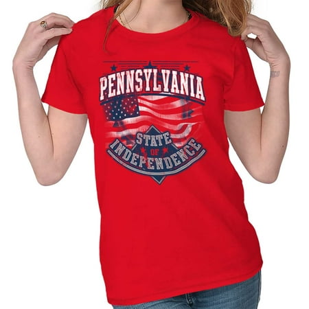 Brisco Brands State Pennsylvania USA Souvenir Adult Short Sleeve