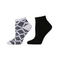 thumbnail image 2 of Natori Natori Bohemian Florals Shorties Socks 2-Pack - Womens - Female, 9-11, Black, 2 of 3
