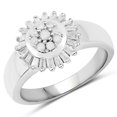 thumbnail image 1 of 0.75 Carat Genuine White Diamond .925 Sterling Silver Ring QJ Model, 1 of 3