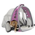 thumbnail image 5 of Mochila portabebés con forma de halinfer para gatos, expandible, 12 libras, 5 of 5