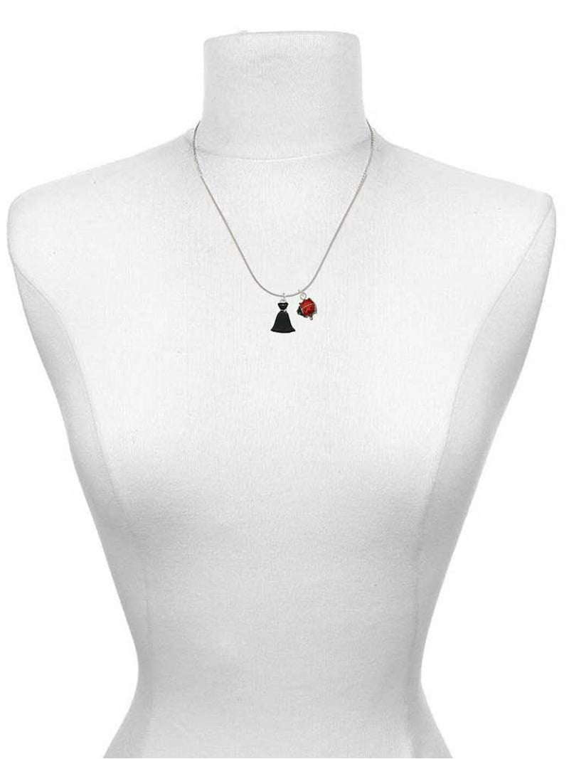 Delight Jewelry Black Dress Red Lucky Ladybug Necklace and Dangle Earrings Set, Girl's, Size: One Size