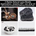 thumbnail image 4 of 195 cuentas redondas de piedra volcánica de 89 mm - Cuentas de energía natural para joyería - Negro, blanco y gris, 4 of 9