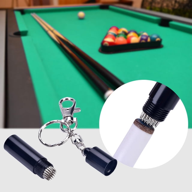 Pinchador De Puntas De Billar Billiard Pool Snooker Stick Shaper Cue Tip Pick Llavero Herramienta De Reparación Negro