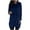 Blue, variant on DAFPZW Women's Long Sleeve Tunic Tops for Leggings Fall Casual Crew Neck Loose Velvet Blouse Shirts with Pockets
