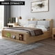 thumbnail image 2 of Solid wood bed double bed large bed European solid wood master bedroom 1.8 m wedding bed with storage My Lux Decor Round, 2 of 9