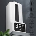 thumbnail image 4 of Mistaha Touchless Soap Dispenser with Infrared Temperature Measurement, 1000ml Capacity, Automatic Alarm, Wall-Mount Design, USB Powered - White, 4 of 6