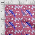 thumbnail image 2 of oneOone Cotton Jersey Pink Fabric Asian Japanese Koi Fish Craft Projects Decor Fabric Printed By The Yard 58 Inch Wide, 2 of 4