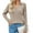 Khaki, variant on Women's Fashion Pullover Knitted Ribbed Shirts Long Sleeve V-Neck Blouse Tops Casual Fall Clothes for Women 2025 Khaki S