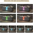 thumbnail image 4 of Grey Led Coffee Table for Living Room, Rectangular Living Room Table with Storage, Acrylic Coffee Tables with 2 Sliding Drawers, Wood Center Table for Reception Dinning Room, 4 of 9