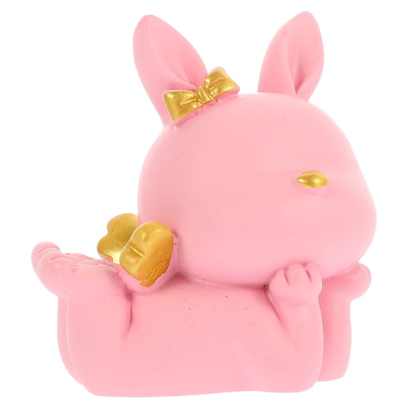 Figura de conejo del zodiaco de dibujos animados de mesa de resina DIY decoración de conejo para escritorio