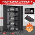 thumbnail image 3 of SOLAURA 71 In Metal Storage Cabinets with Locking Doors and Adjustable Shelves, Steel Storage Cabinet for Garage, Office, Classroom, Assemble Required(Black), 3 of 8