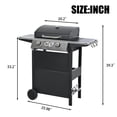 thumbnail image 5 of Stainless Steel BBQ Propane Gas Grill 3 Burners, Side Burner & Thermometer 25,650 BTU Output, 5 of 14
