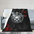 thumbnail image 2 of XMXY Fleece Throw Blanket for Couch, Gothic Fantasy Pentagram Petals Lightweight Plush Fuzzy Cozy Soft Bed Blankets and Throws for Sofa, 40"x30" inches, 2 of 8