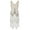 Beige Silver, variant on PrettyGuide Women's Flapper Dresses Sequin Pearl Fringe Dress V Neck 1920s Dress Art Deco Great Gatsby Dress
