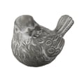 thumbnail image 1 of Cement Sitting Bird Figurine with Head Facing Left, Concrete Gray, 1 of 1