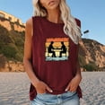 thumbnail image 2 of Birdeem Womens Sleeveless Top V-Neck Pullover Printing Vest, 2 of 4