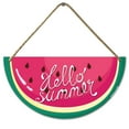 thumbnail image 1 of Eveokoki Watermelon Door Sign Hello Summer Door Hanger Wood Front Door Wreath Decor Wall Hanging Housewarming Gift Home Decor, 1 of 5