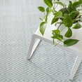 thumbnail image 5 of Dash & Albert Diamond Handwoven Indoor/Outdoor Rug, 4' x 6', Light Blue/Ivory, 5 of 6