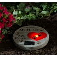 thumbnail image 2 of Evergreen Paved with Paw Prints Solar Garden Stone, 2 of 4