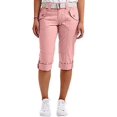 thumbnail image 2 of Bermudas de Mujer con Diseño de Bolsillo con Solapa Bermudas Cargo 2023 TrendyPinkSmall, 2 of 4