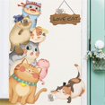 thumbnail image 3 of Calcomanías de pared extraíbles con un adorable gato y un paisaje pastoral. Pegatinas de pared de animales para dormitorio, sala de estar, TV, puerta, murales decorativos (gato y hámster)., 3 of 5